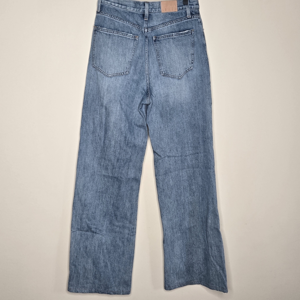 Pistola Ruby High Rise Wide Leg Jeans Light Wash Palazzo Denim - Picture 4 of 10